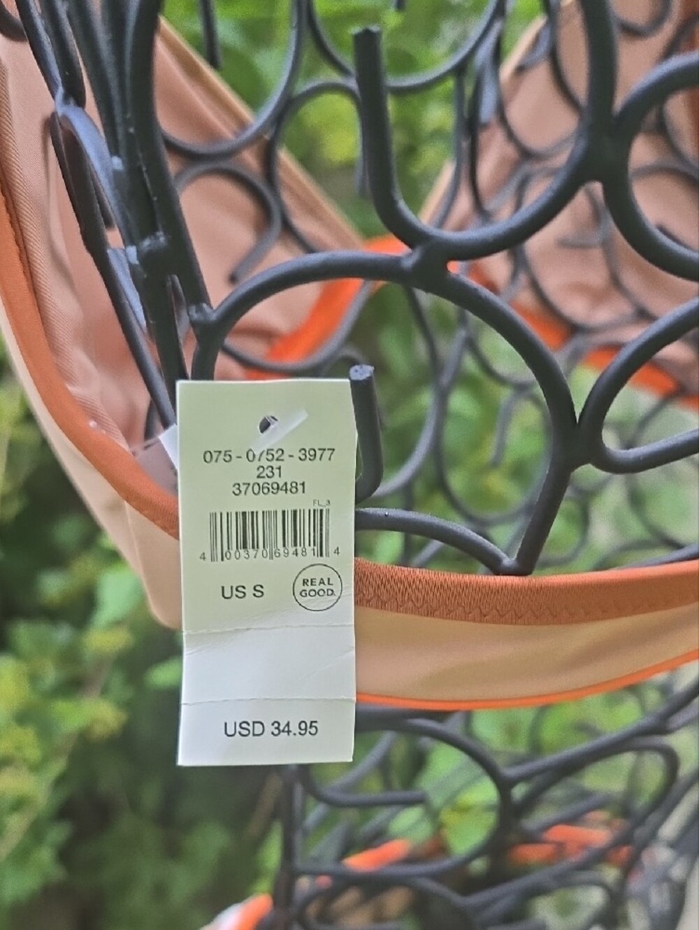 NWT aerie Tan Bikini with Orange Trim Two-Piece Set Size XS - Picture 3 of 4